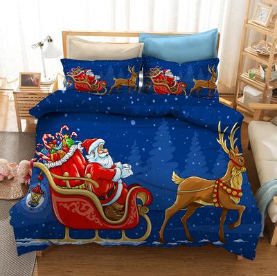 Neues Frohe Weihnachten Geschenk 3D Weihnachten Santa Bettwäsche Set Queen Twin Einzelgröße Bettbezug Set Kissenbezug Heimtextil Luxus