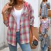 Autumn Women's Casual Fashion Loose Plaid Shirt