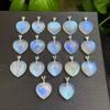 925 Sterling Silver Chakra Crystal Healing Stone  Natural Moonstone Wing Pendant for Calm Mind and Relieve Tension