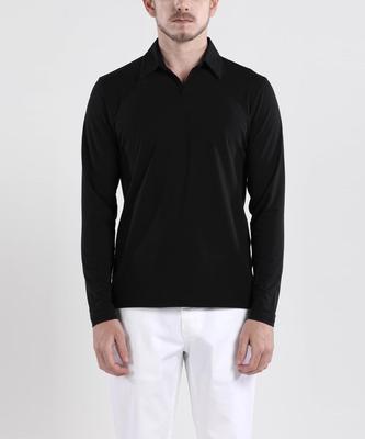 PANICALE Stretch Jersey Long Sleeve Polo Shirt [2 Colors]