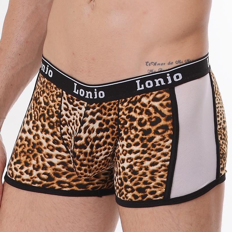 Hochwertige Herren-Slips Boxershorts mit stilvollem Leopardenmuster Bequeme Unterwäsche