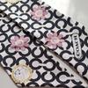 Used COACH Coach Twilly Ribbon Scarf Signature Floral Pattern