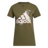 adidas Graphic Short Sleeve Tee Comfortable Round Neck T-Shirt Women Tops Green GN9152