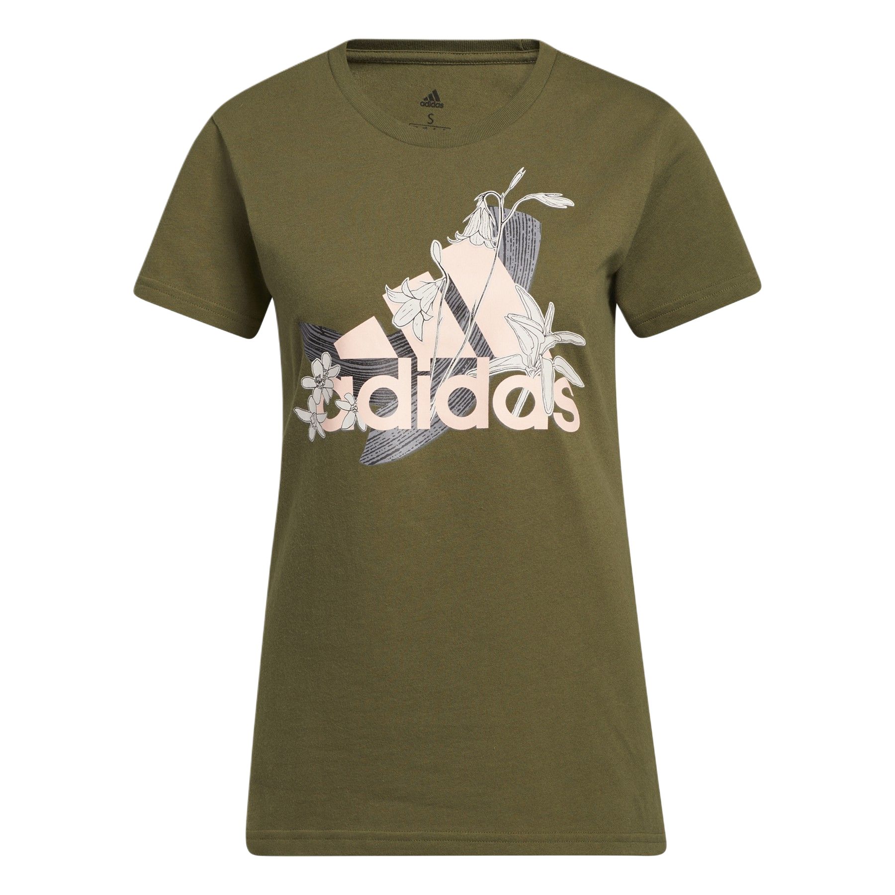 Adidas T Shirts Women s Green Crew Neck Moderate GN9152 M