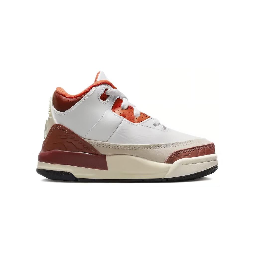 Air Jordan 3 Retro TD Marsstein Baby-Sneakers Weiß Schwarz Team-Orange DV7026-108