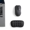 SANWA Ergonomic Mouse Pad Wrist Rest, Keyboard Wrist Cushion, Elbow Support, Memory Foam, Breathable Fabric Surface, GTOK5 Short Version, Black 134mm