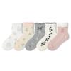 5Pairs/Set Children Girls Mesh Socks Breathable Soft Comfortable Cute Lace Cartoon Thin Daily Walking Wear Baby Socks Summer