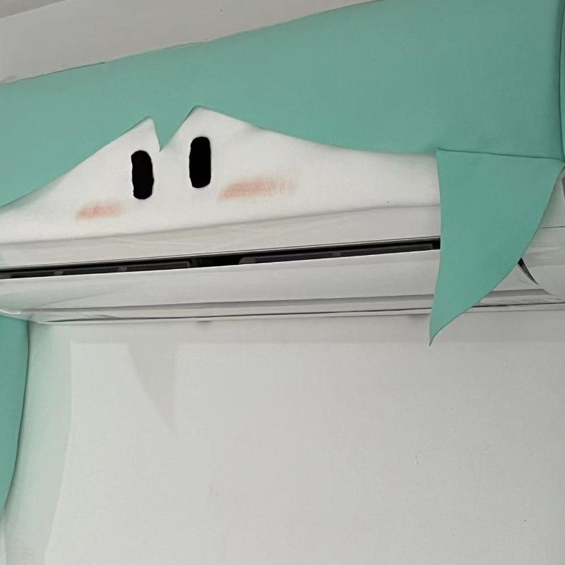 Hatsune Miku Cartoon Air Conditioning Cover Cute Dustproof Air Conditioning Cover Animation Peripheral Gift Dormitory Household