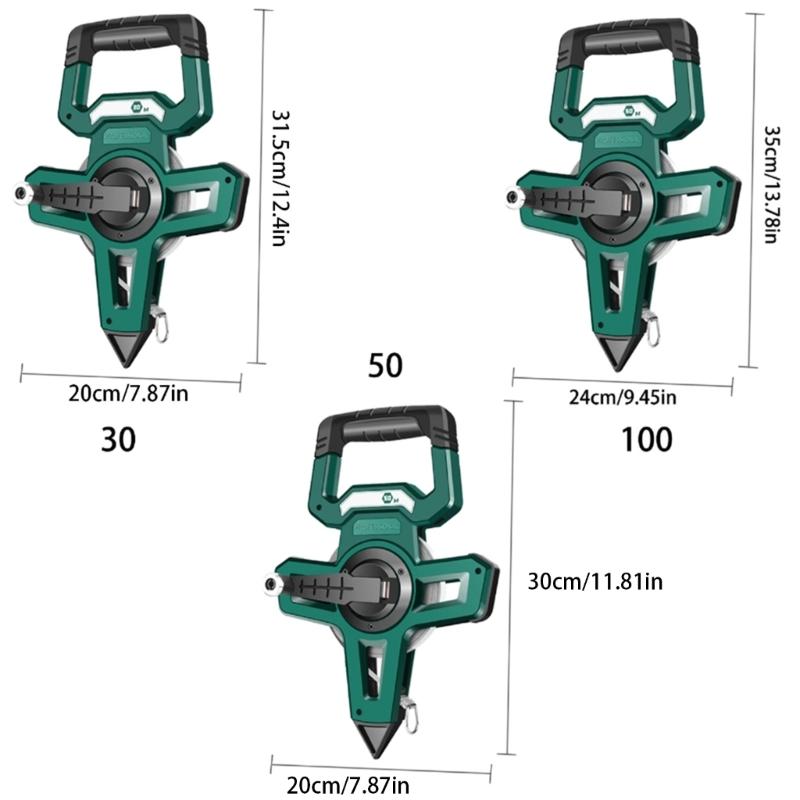 Professional Waterproof Tape Measure Easy to Use & Reliable Measuring Tool 30/50/100m for Construction House Decoration