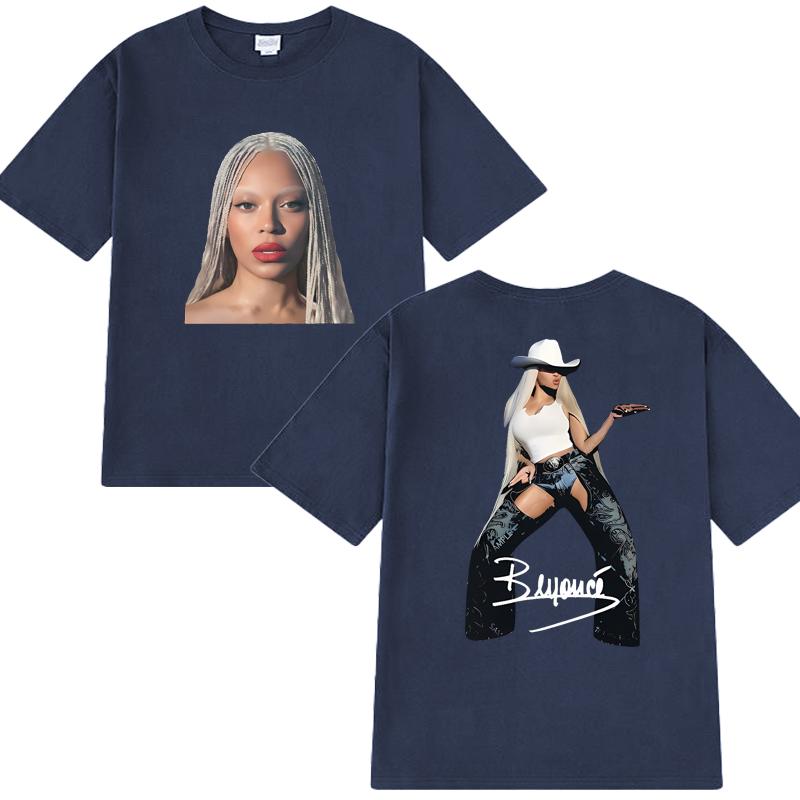Hot Sale Beyonce Cowboy Carter Tour 2025 black T shirt Unisex Women Fashion Y2k Tops Unisex Oversized Cotton short sleeve Tshirts