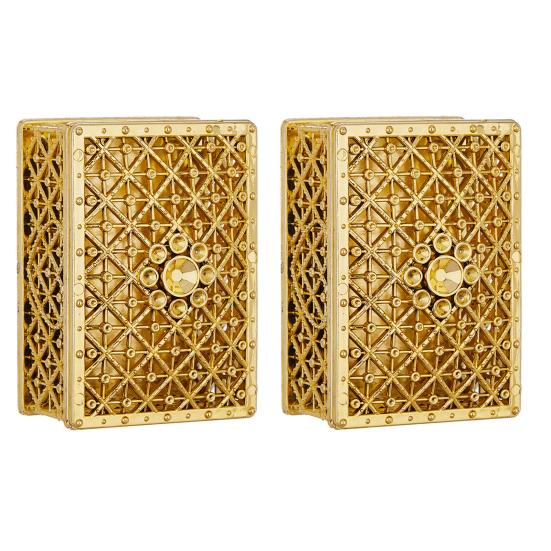 Vintage Hollow Out Jewelry Box Gold/Silver Plated Plastic Candy Box Wedding Party Favor Box for Ring Earrings Necklace Bridal Shower Birthday Supplies