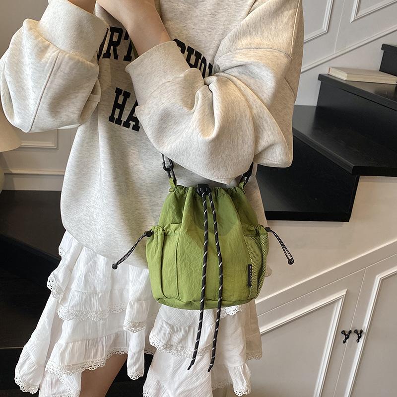Canvas Bag Female Tide Brand Mobile Phone Bag Leisure Sports Travel Cycling Crossbody Small Bucket Bag