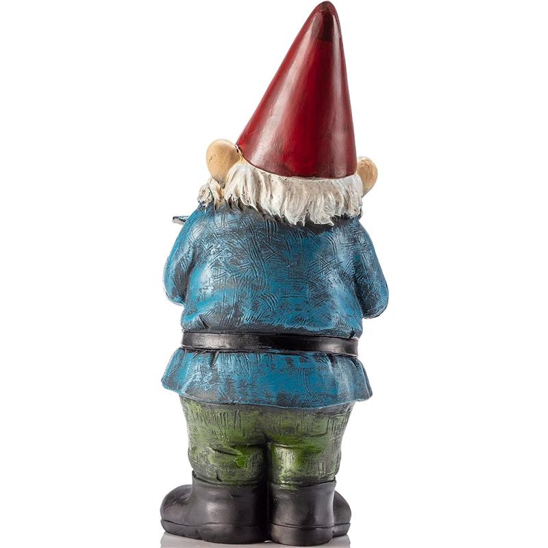 WTEMPO 1PC Christmas Decor Santa Claus Design Indoor Outdoor Decor Statuette with Bird Home Yard Garden and Farm Resin Ornament Festival Handicrafts