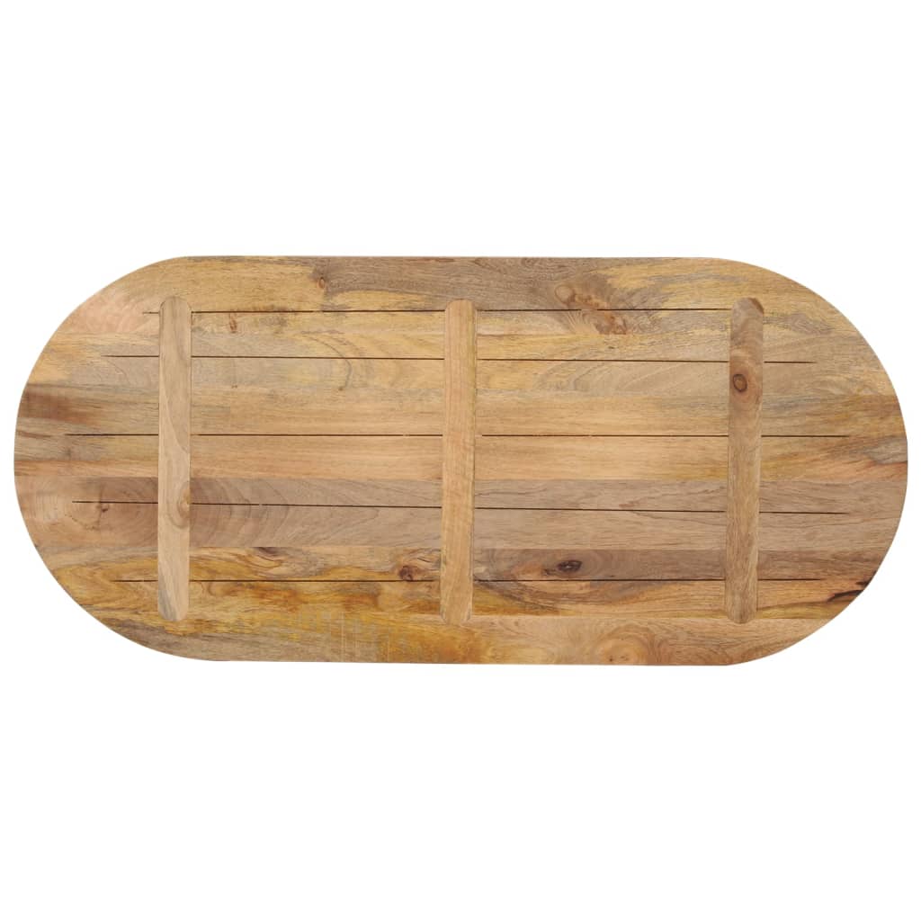 Vidaxl Tabletop, 100X40X3.8 Cm, Oval, Solid Mango Wood