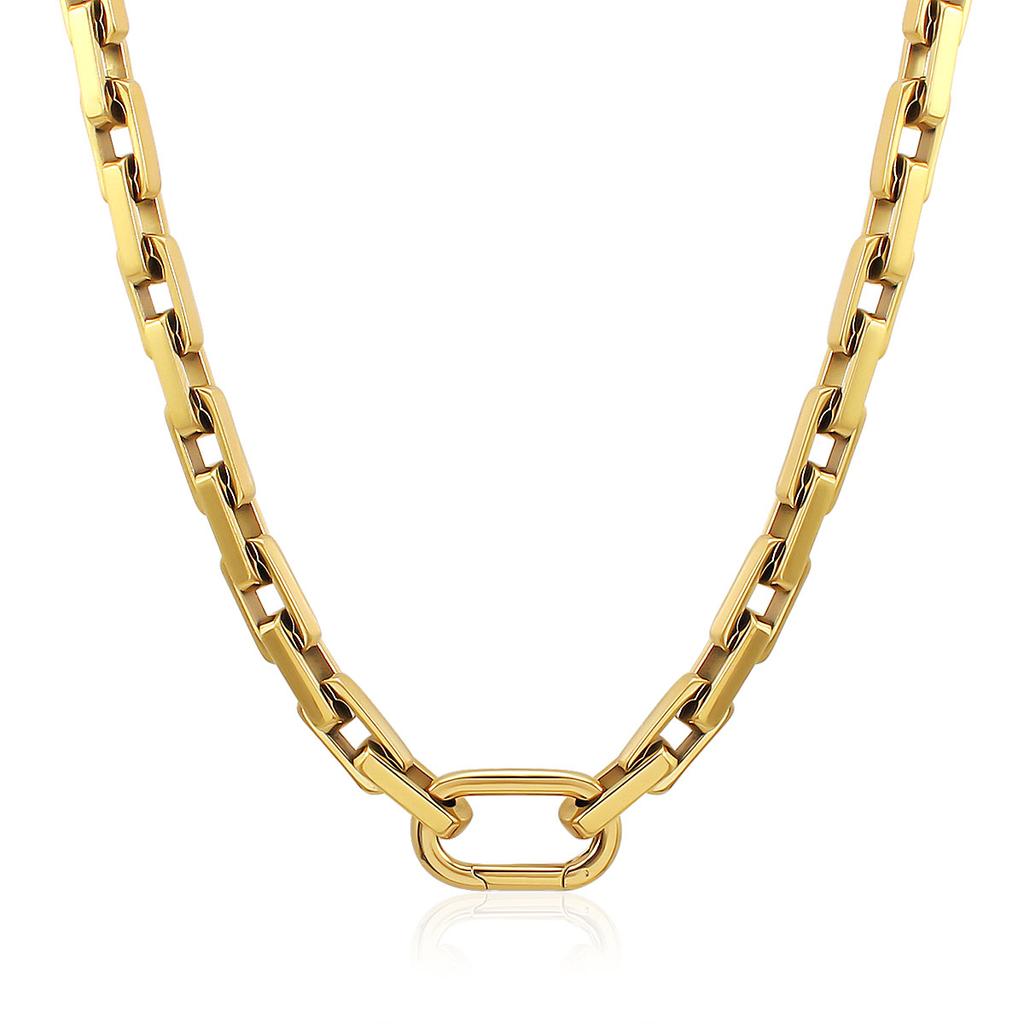 2026 New Design Waterproof Steel Necklace Hip Hop Chain Link Necklace Gold Plated Unisex Bracelet Sets Fine Jewelry Necklaces