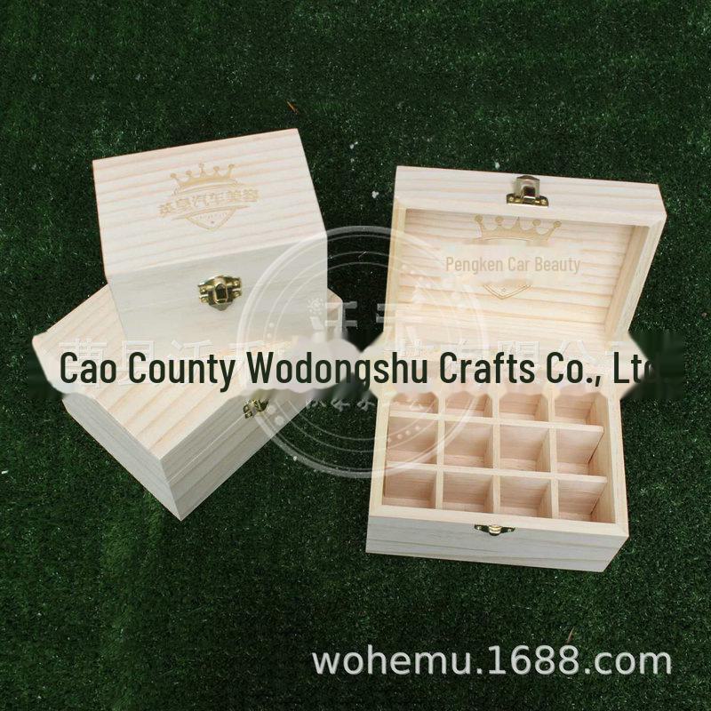 

Деревянная коробка для хранения эфирных масел doTERRA - многосекционный домашний сувенирный стенд. 12 compartment essential oil wooden box