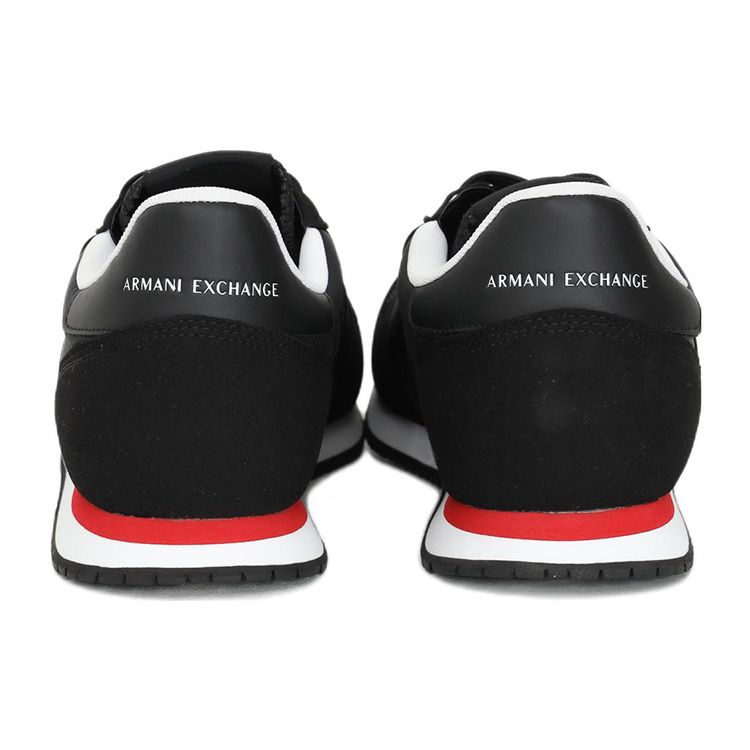 Armani Exchange Rio Mesh Low-Top Casual Sneakers Men sneakers Black XUX017XCC6800002
