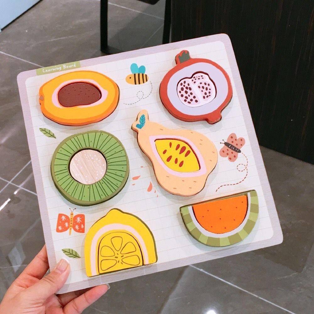 Children's Montessori Early Education Panel1-2-3Year-Old Baby Educational Wooden Puzzle Matching Toy Boys and Girls Grab