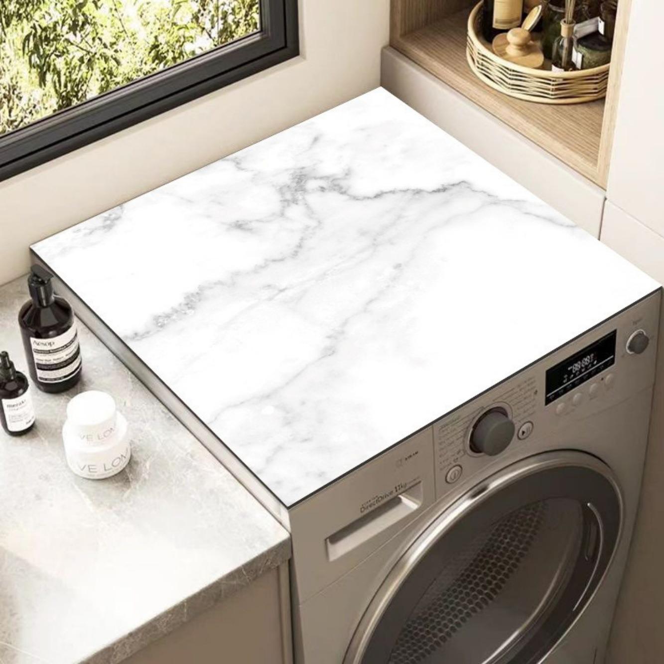 

Solid Dust Cover Washing Machine Top Pad Kitchen Drain Mat Bathroom Footmat Microwave Cover Oven Rugs Table Mat Home Decor 40x60cm