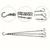 6-Pack Black Iron Hanging Basket Chains with Hooks Multifunctional Metal Chain Hooks for Garden Pots and Baskets DIY Bird Feeder