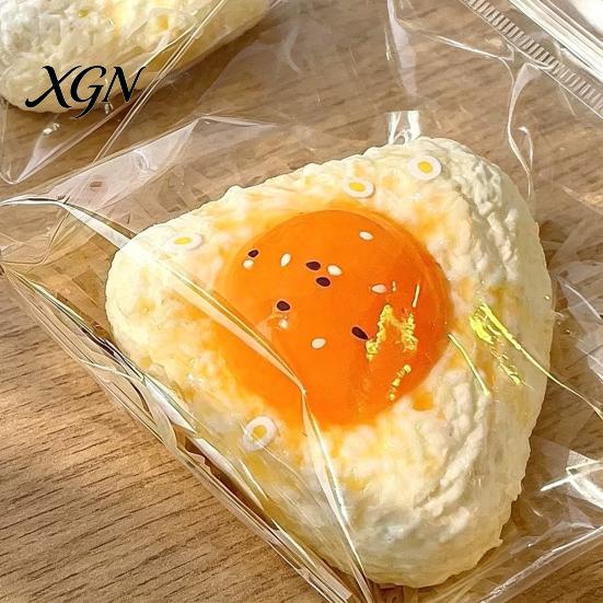 Relaxation Squeeze Ball Egg Yolk Rice Toy Stress Relief Triangle Sensory Soft Stretchy Decompression Simulated Food Fidget Relieve