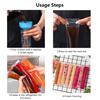 100Pcs DIY Popsicle Bags with Funnel Zip Seal Food-Grade PP Ice Pop Molds Easy Fill Milkshake Freezer Bags for Juice Yogurt Smoothies