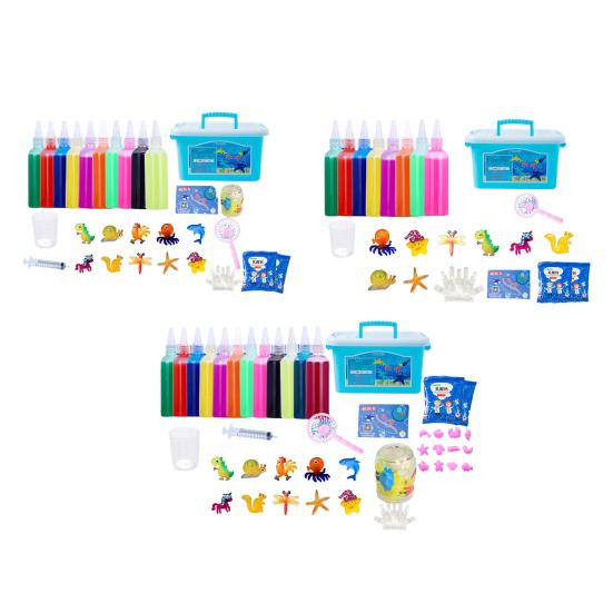 1 Set Kids Water Elf Toy Kit with 8/10/12 Shape Molds Water Gel Toy DIY Handmade Water Animal Creation Kit Toddlers Boys Girls Gift