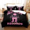 Hip Hop Death Row Records Bedding Set Cartoon Anime Three-Piece Set Adult Kid Bedroom Duvetcover Sets