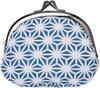 Maruzen Japanese Pattern Bleached Clasp Hemp Leaf 0 Wallet/Coin Case, 3.3-inch Purse, Pattern,