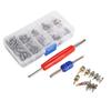 102pcs Assortment ACelsiusC R134ACelsiusR12 REGRIGRATION Tire Valve STAR TOOL KIT TOOL KIT TOOL