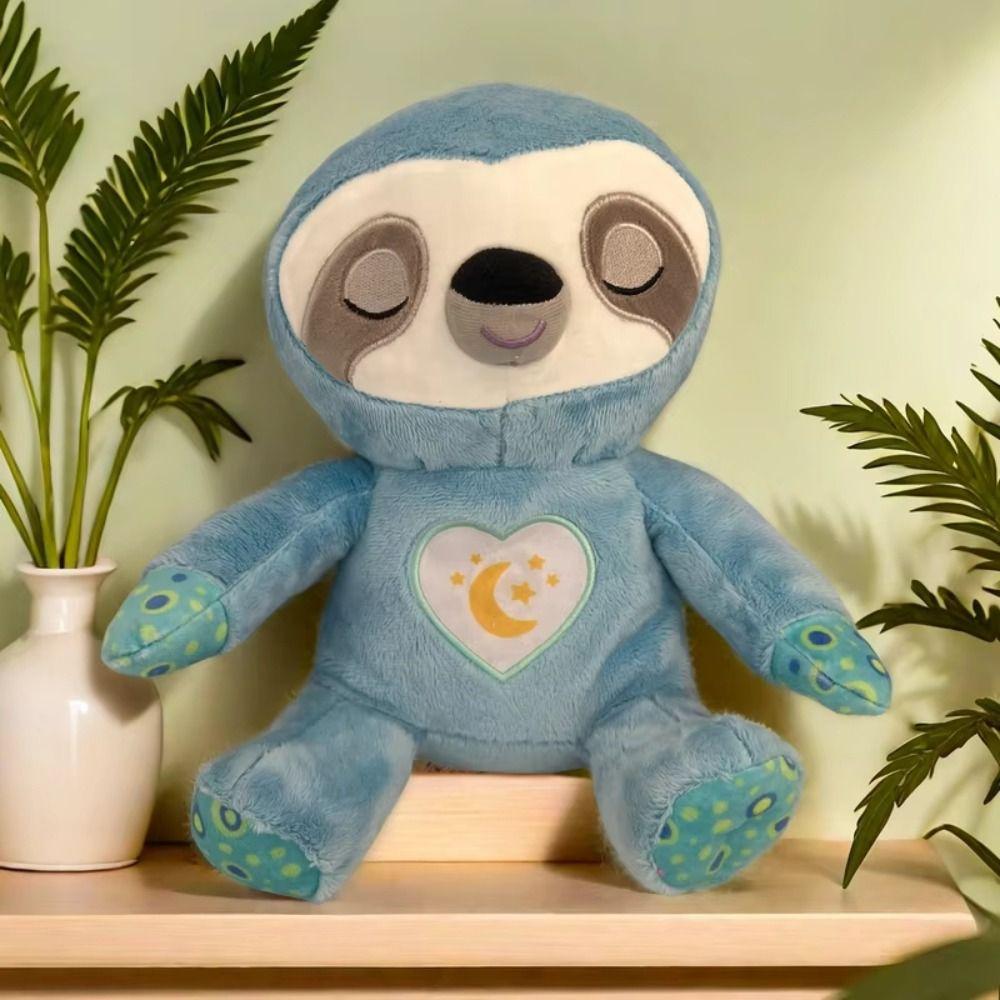 Simulation Sloth Breathing Toy Heart Baby Breath Toy Cute Sound Sleeping Doll Newborn Toddler