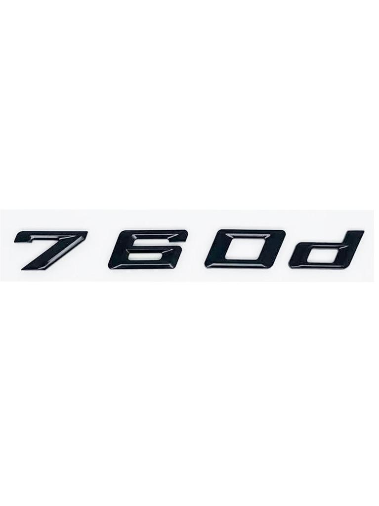 New Font Black Chrome ABS Alphanumeric Trunk Emblem for BMW 7 Series G11 G12 G70 G71 - 730d 740d 745d 750d 760d Nameplate Sticke