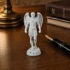 3D Printed Retro Angel Figurine, Michelangelo Style Classical Sculpture Statue, Faux Stone Texture Home Decor, Exquisite Winged Cherub Desktop