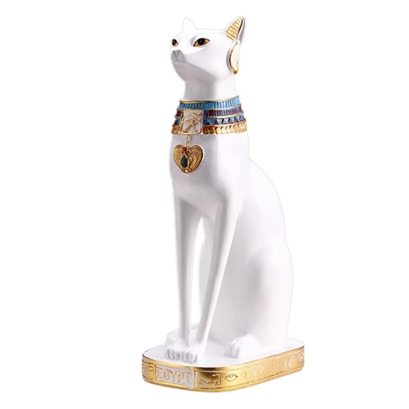 Figura de gatito del Antiguo Egipto de 9.25" Estatua de la Diosa Gato Egipcia Bastet Figuras Coleccionables Escultura de Bastet Adorno Decoración del Hogar