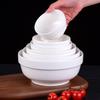 Edge Protection Ceramic Bowls - 4.5/5/6 Inch, White, Versatile Use for Soup, Cereal, or Rice