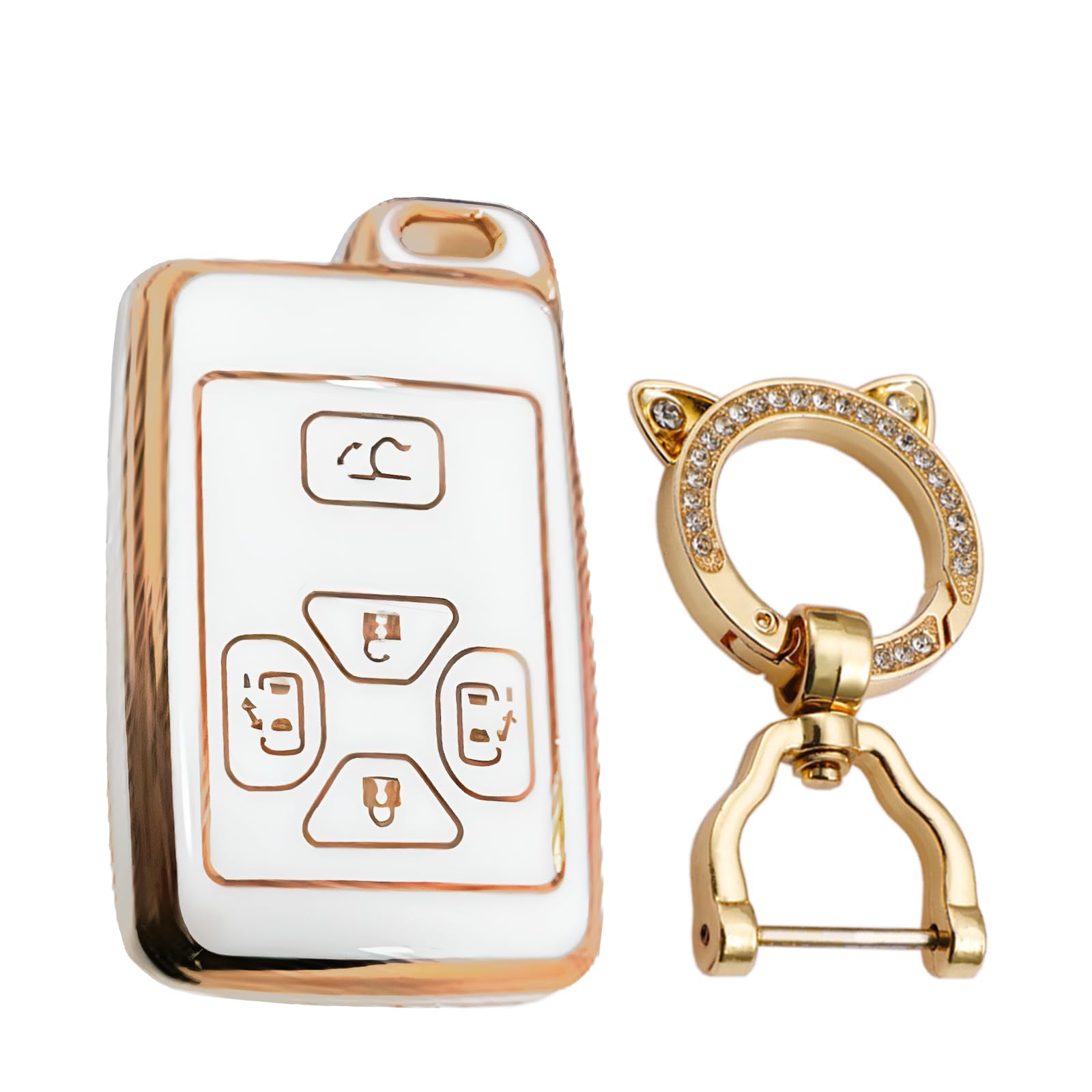 

KUNIO Toyota Dedicated Silicone Key Case, Key Holder, 5 Buttons, Alphard Estima Noah, 60 белый