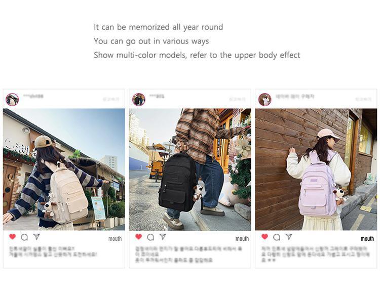 Korean Style Color Block Backpack - Trendy Large Capacity for Students & Travelers