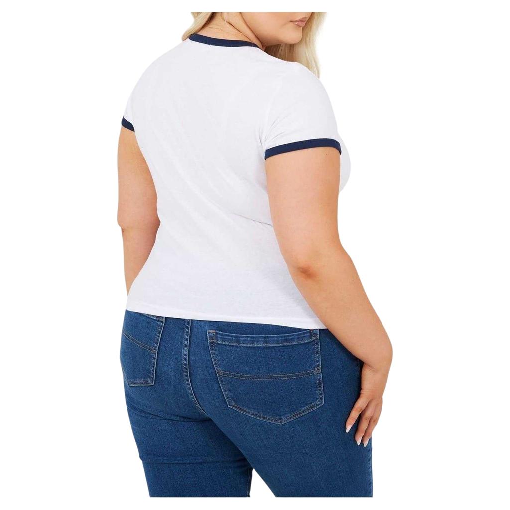 BRAVE SOUL Womens/Ladies Contrast Detail Plus T-Shirt