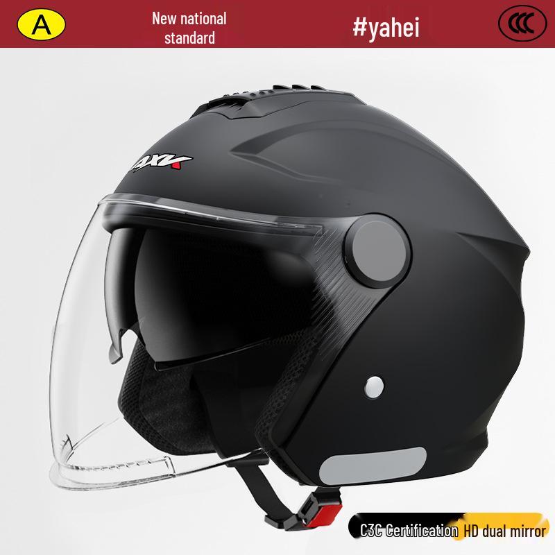 A1 Electric Motorcycle Helmet - Universal Four-Season Men & Women Half Helmet