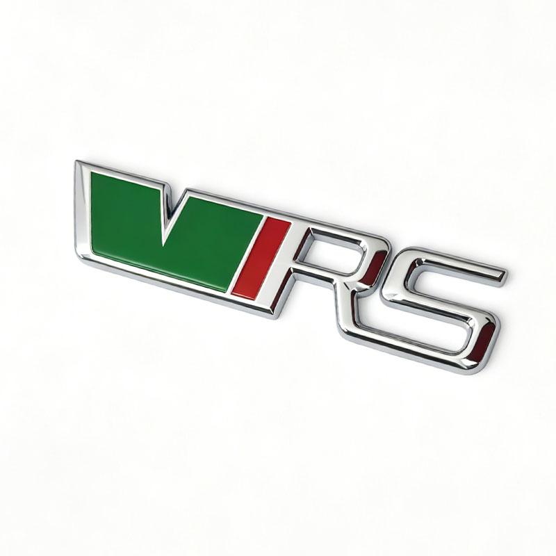 REOY4 VRS Logo Car Front Grille Emblem Metal Badge Decoration for Skoda Octavia Rs Fabia Rapid Superb Kodiaq Yeti Citigo Vision Kodiak