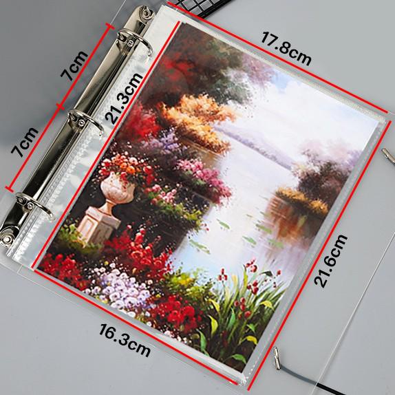 A5 Oil Pastel & Watercolor Painting Storage Album for 6-inch Square Postcards (10x10/15x15/20x20 Cm)