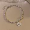 925 Sterling Silver Bead Chain Bracelets For Women Korean Sweet Double Layer Beautiful Stars Bracelets Original Jewelry Gifts