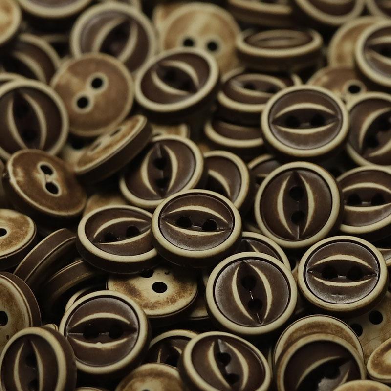 5Pcs Two-Eyed Fisheye Buttons Old Retro Shirt Buttons Leader Children'S Dress Knitted Sweater Clothing Buttons