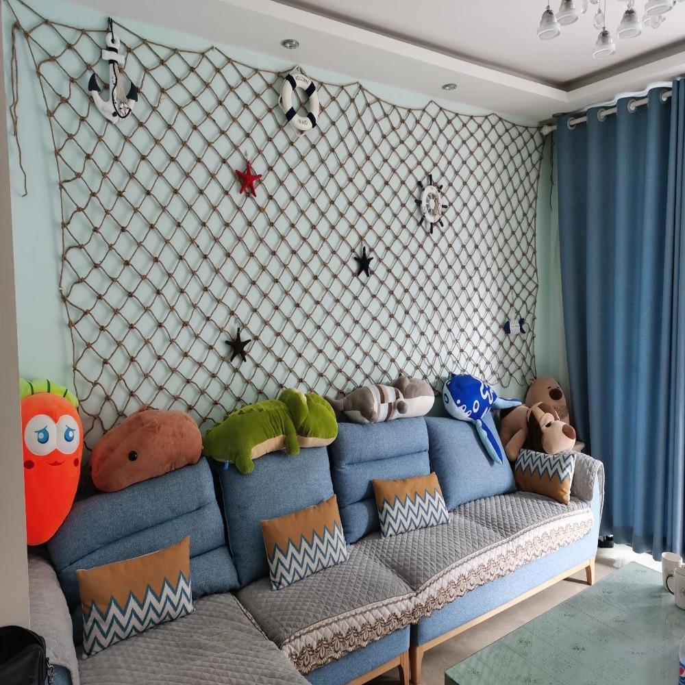 Hemp Rope Climbing Net Garden Balcony Nature Jute Rope Child Safety Net Ceiling Mesh DIY Craft Stair Protection Fence