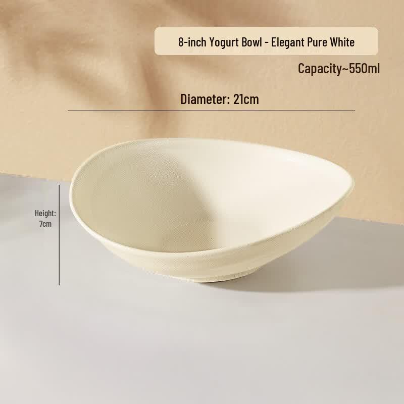 8-inch Ceramic Multi-purpose Irregular Bowl