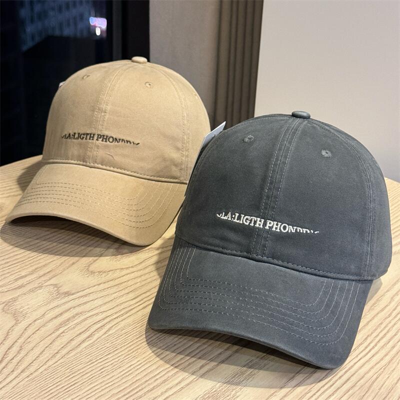 British style hat baseball cap men's alphabet sun protection visor women's fashion casual soft top cap