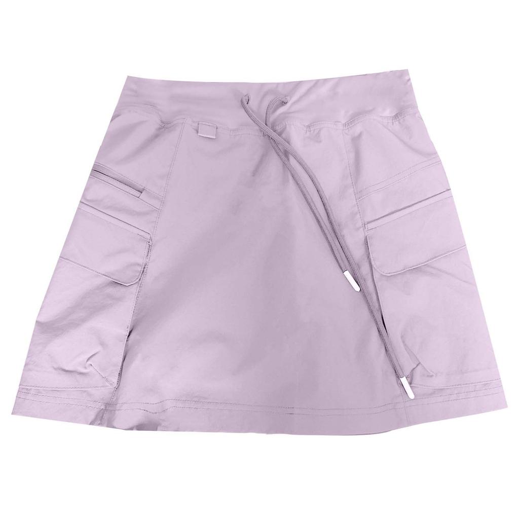 Cargo Skorts For Women With Pockets Drawstring Waist Athletic Skirts Matching Shorts Underneath Golf Sweat Skirt