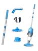 Handheld Rechargeable Pool Vacuum Cleaner for Spas Hot Tubs Small Pools with Automatic Immersion Detector Bristle Suction Nozzle