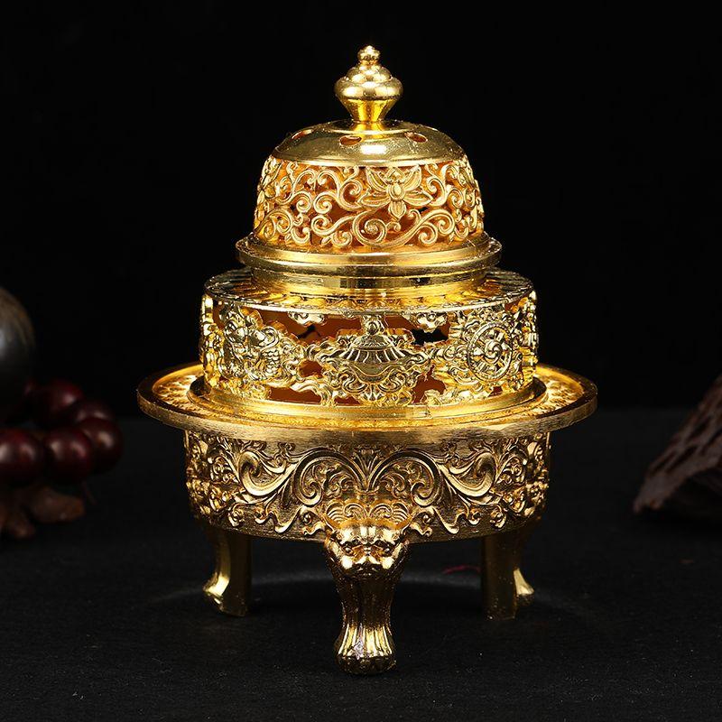 1pc Zinc alloy Aromatherapy stove Buddhist Hall Buddhist tools Home interior decoration pray for auspiciousness feng shui