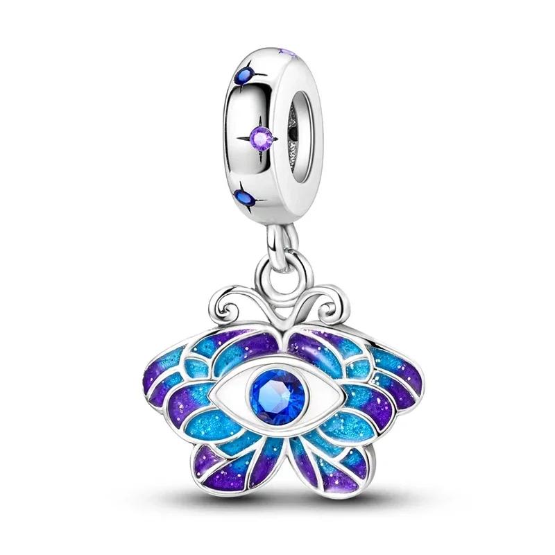 Copper Color Evil Eye Charms Demon Eye Beads For Genuine BraceletandBangle DoItYourself Crafting Fashion Jewellery Gifts